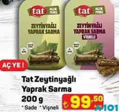 TAT ZEYTİNYAĞLI YAPRAK SARMA 200 G fiyat ve kampanya bilgisi